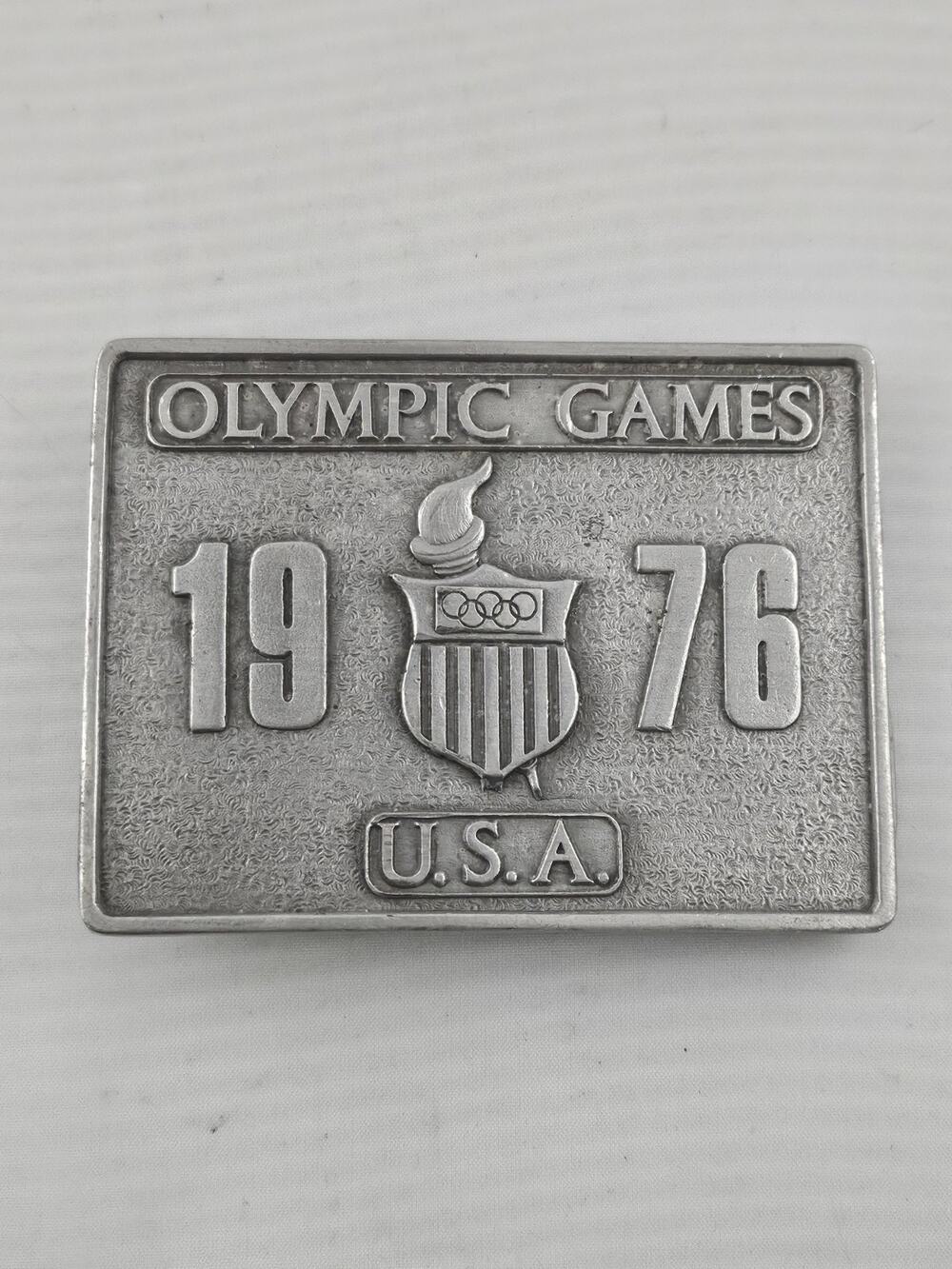 Olympic Games Rings Olympics Bi-Centennial 1976 NOS Vintage Brass Belt Buckle